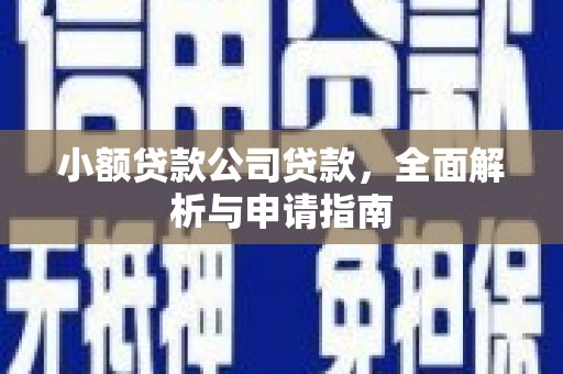 西盟小额贷款公司贷款，全面解析与申请指南