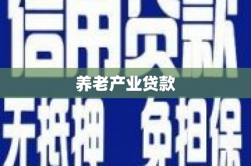 西盟养老产业贷款
