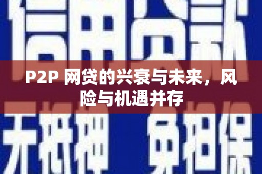 西盟P2P 网贷的兴衰与未来，风险与机遇并存